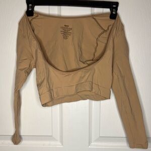 SKIMS Tan Long Sleeve Shapewear